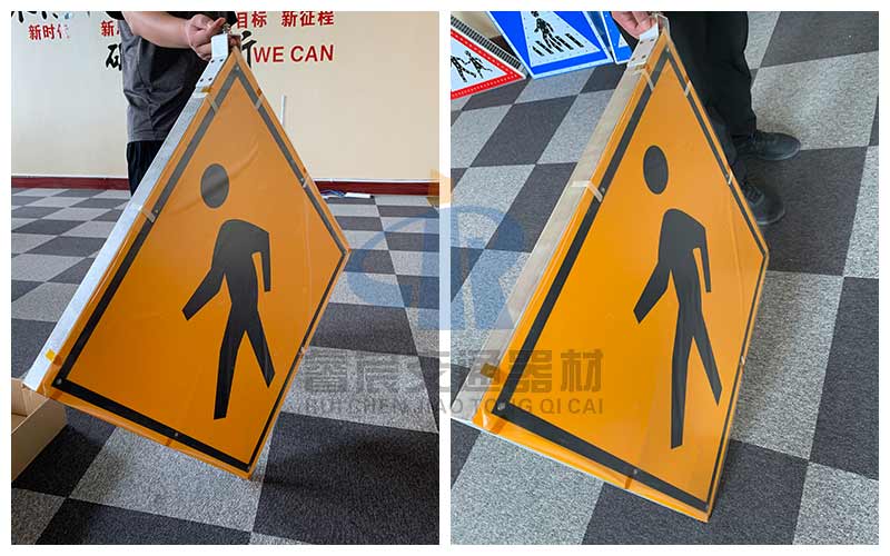 High Brightness Solar Powered Flashing Crosswalk Sign